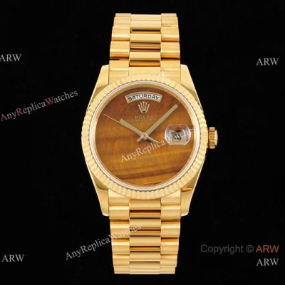 Swiss 2834 Rolex DayDate 36 Presidential Tigers Eye Dial Swiss Replica watch